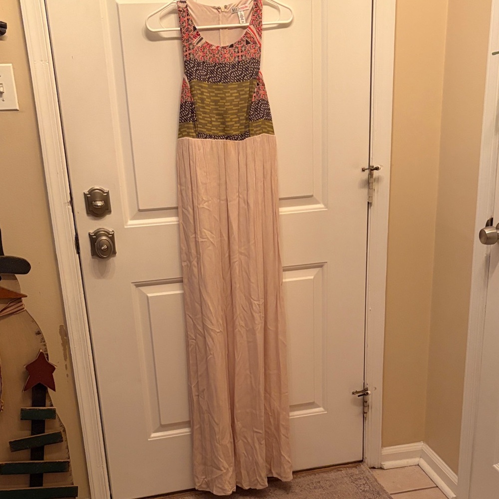 Chic Multicolor Sleeveless Maxi Dress